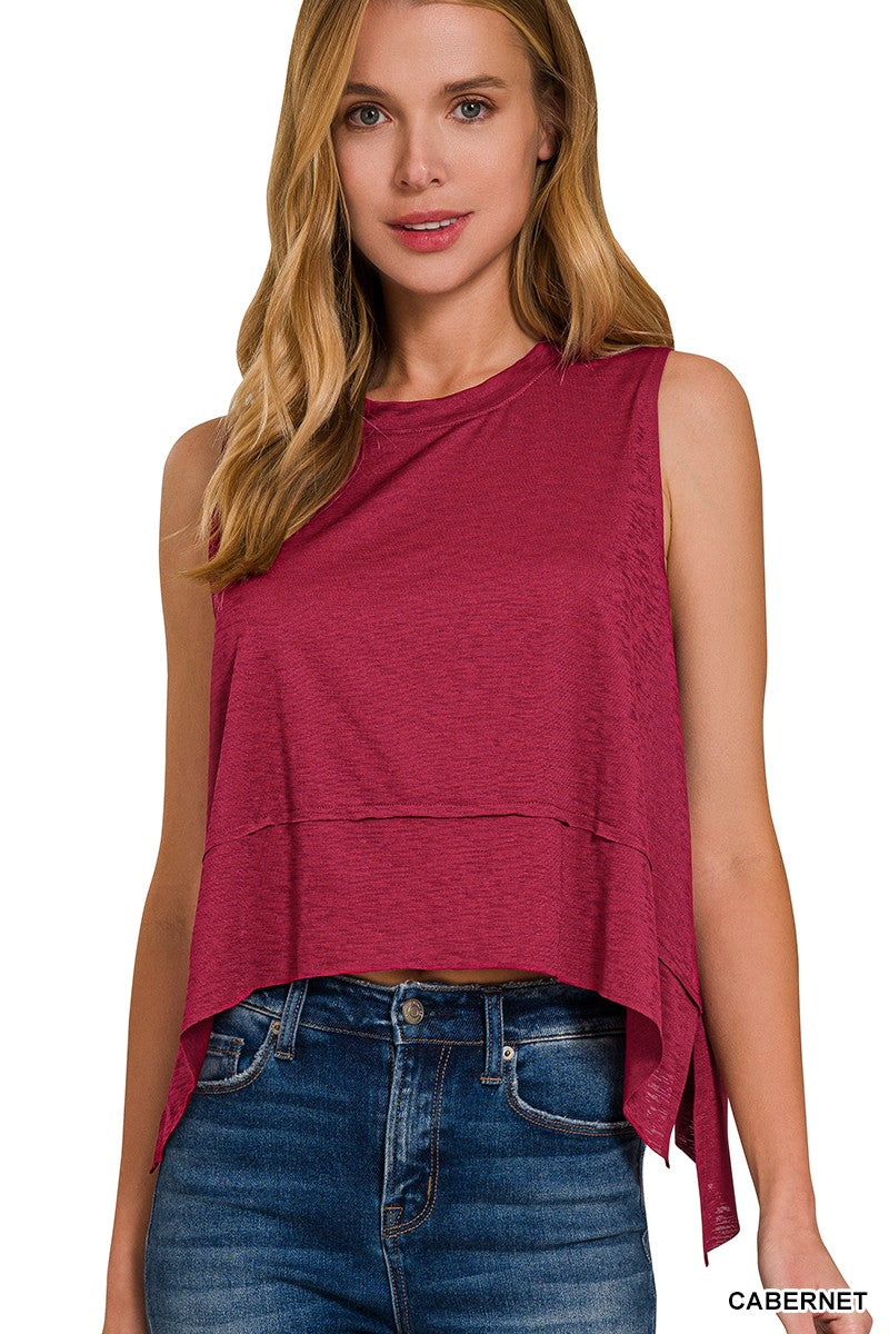 Shark bite Side Slit Top
