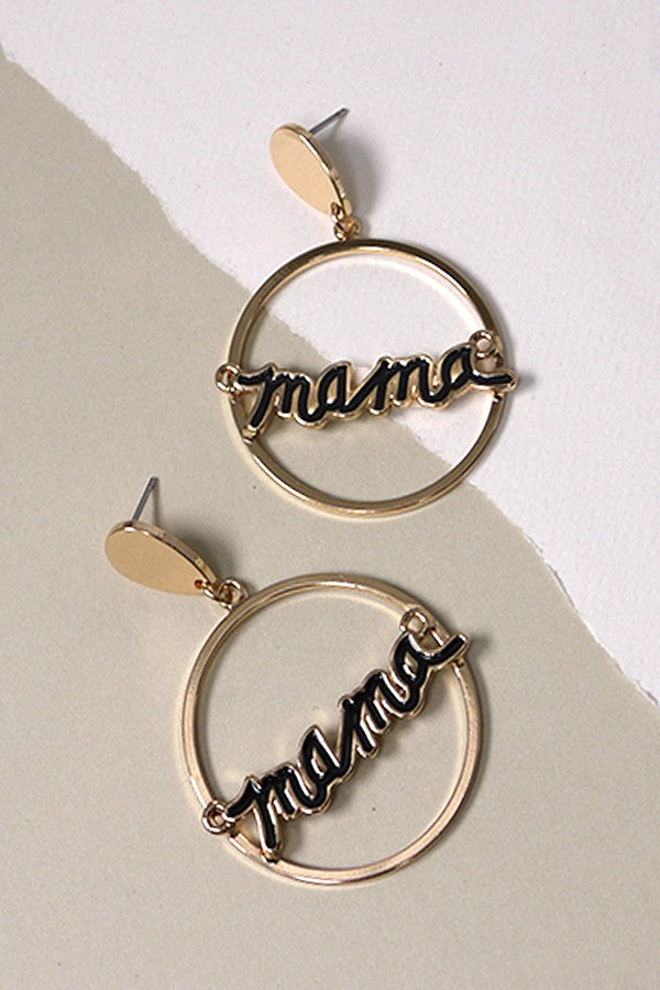 MAMA CIRCLE DROP EARRINGS