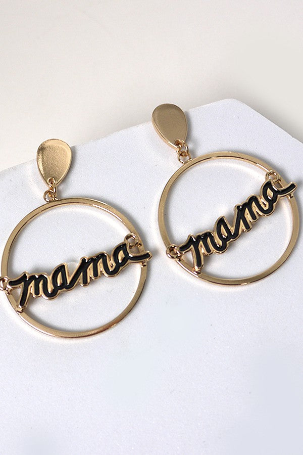 MAMA CIRCLE DROP EARRINGS
