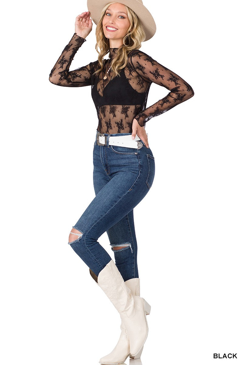 LACE SEE-THROUGH LAYERING TOP