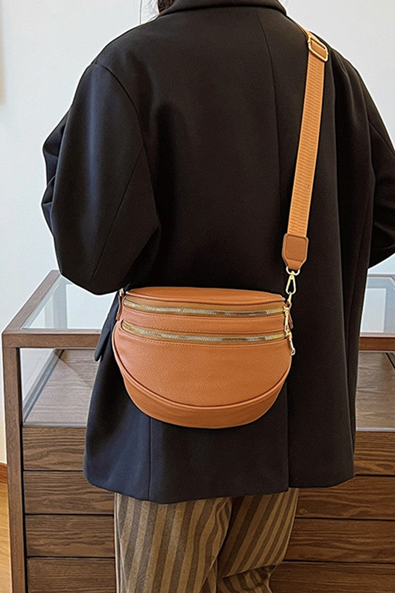 Vegan Leather Multi Pocket Crossbody Chest Bum Bag