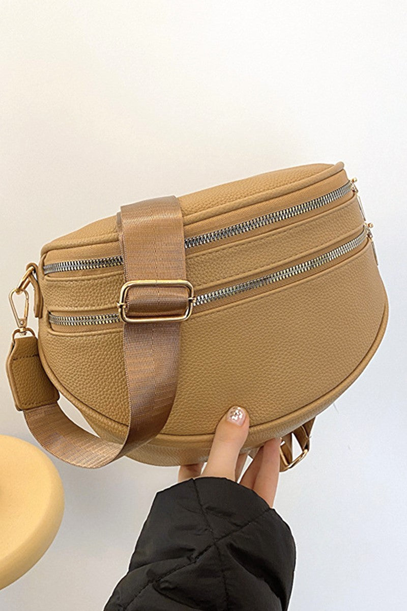 Vegan Leather Multi Pocket Crossbody Chest Bum Bag