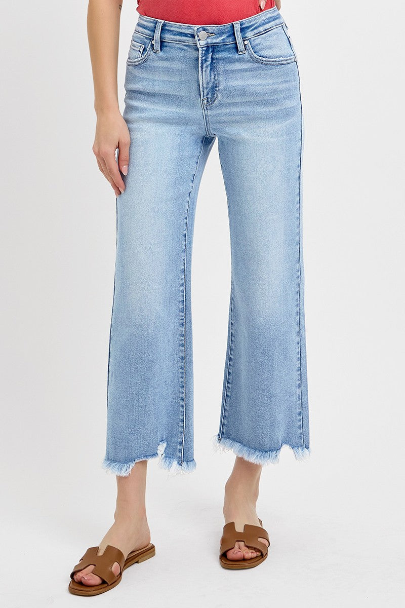 CASSIE MID RISE CROP STRAIGHT JEANS