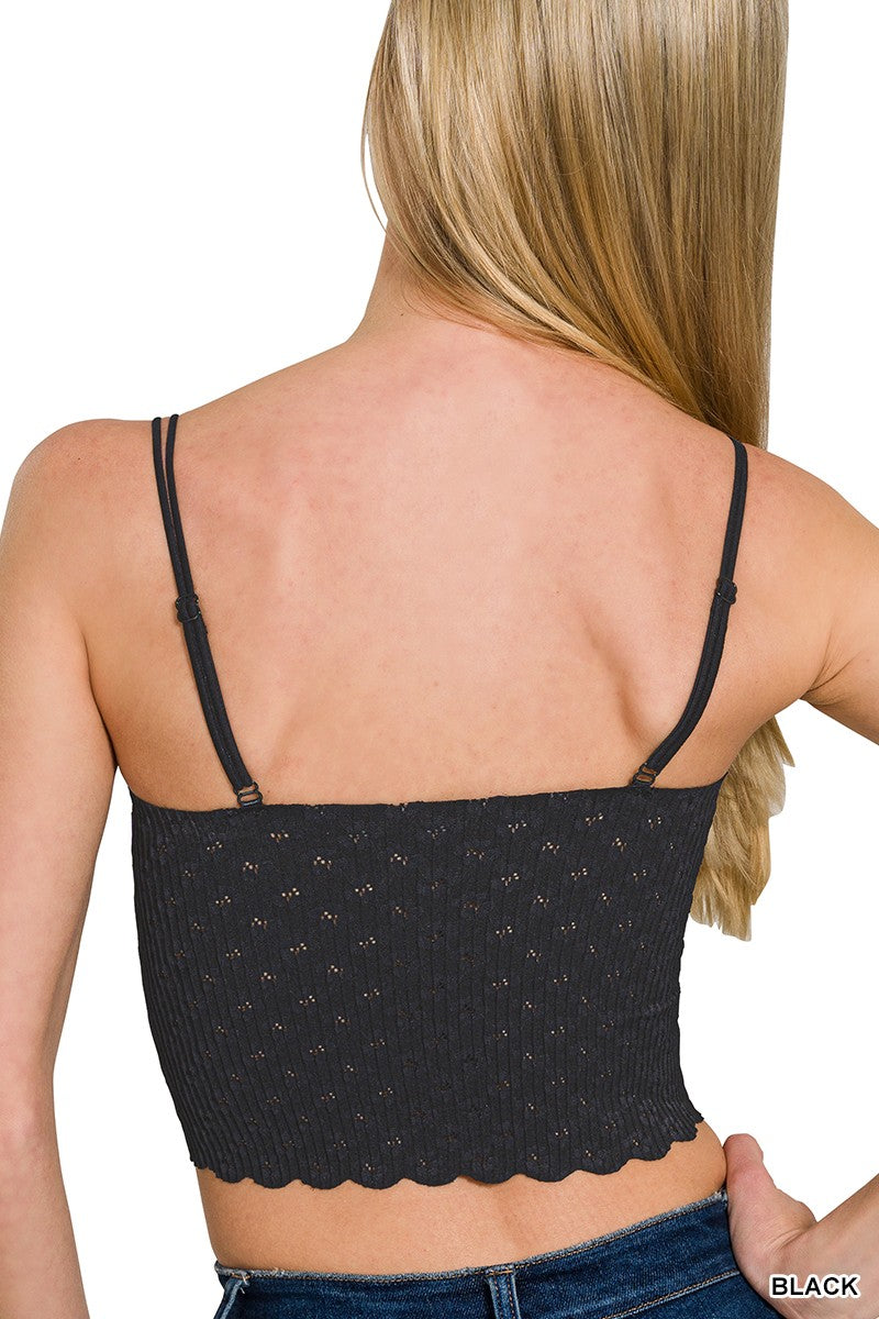 SEAMLESS LACE BRALETTE WITH BRA PADS