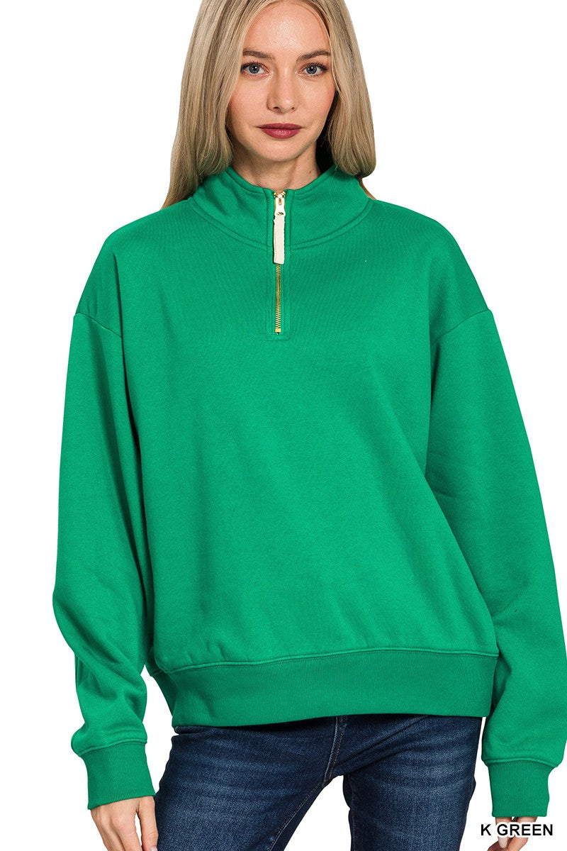 Fleece Half Zip Sweatshirt