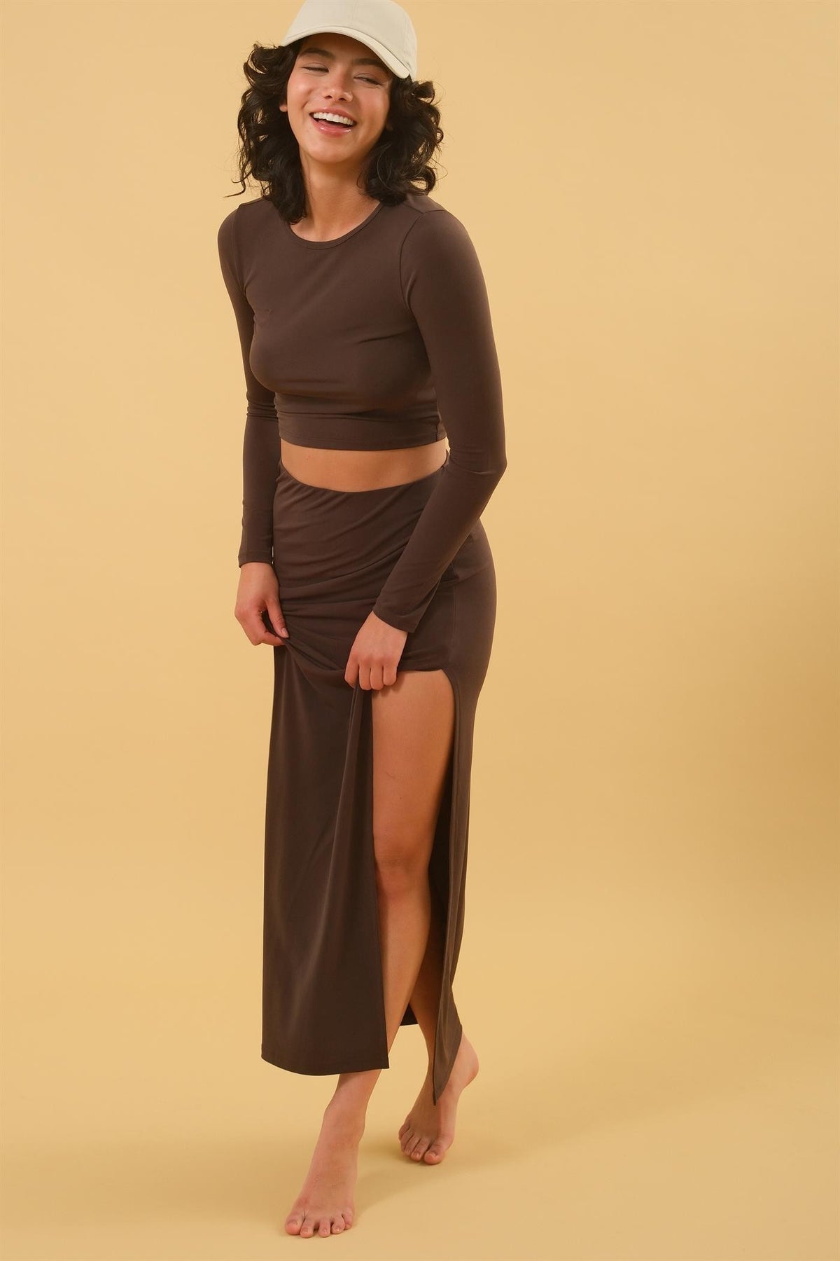 SALTY LADY EXPRESSO 2 PIECE MAXI SHIRT
