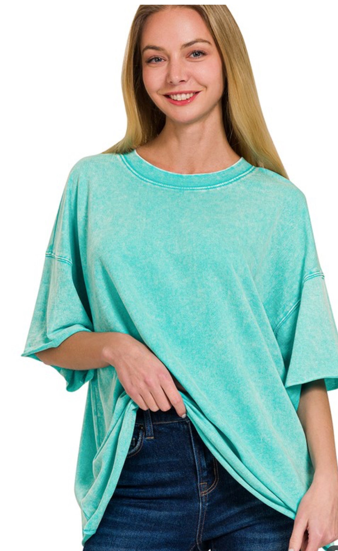 MIKA FRENCH TERRT DROP SHOULDER TEE