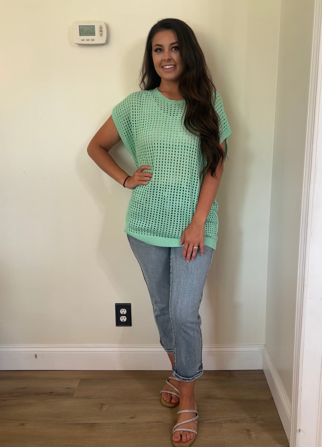 LIGHTWEIGHT OPEN KNIT COVER UP