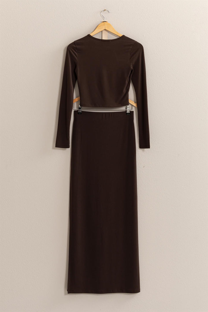 SALTY LADY EXPRESSO 2 PIECE MAXI SHIRT