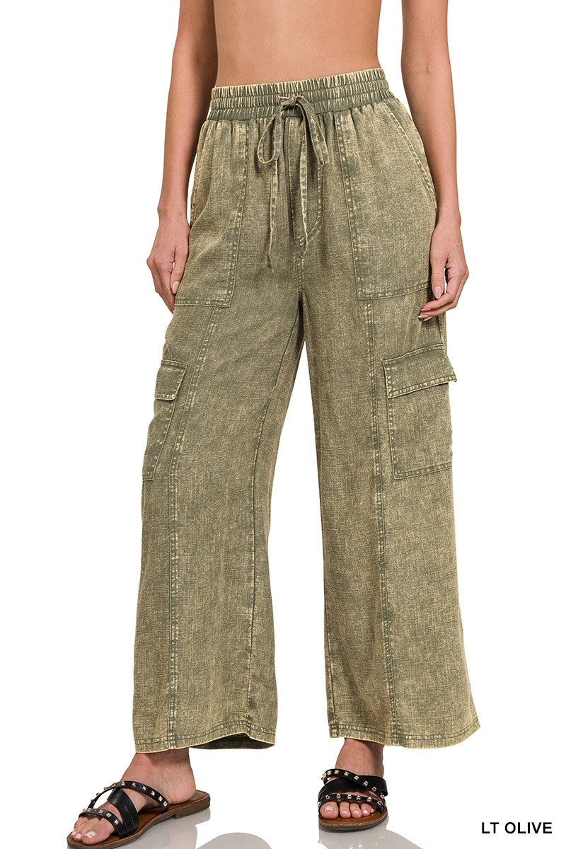 Ashley Linen Cargo Pants