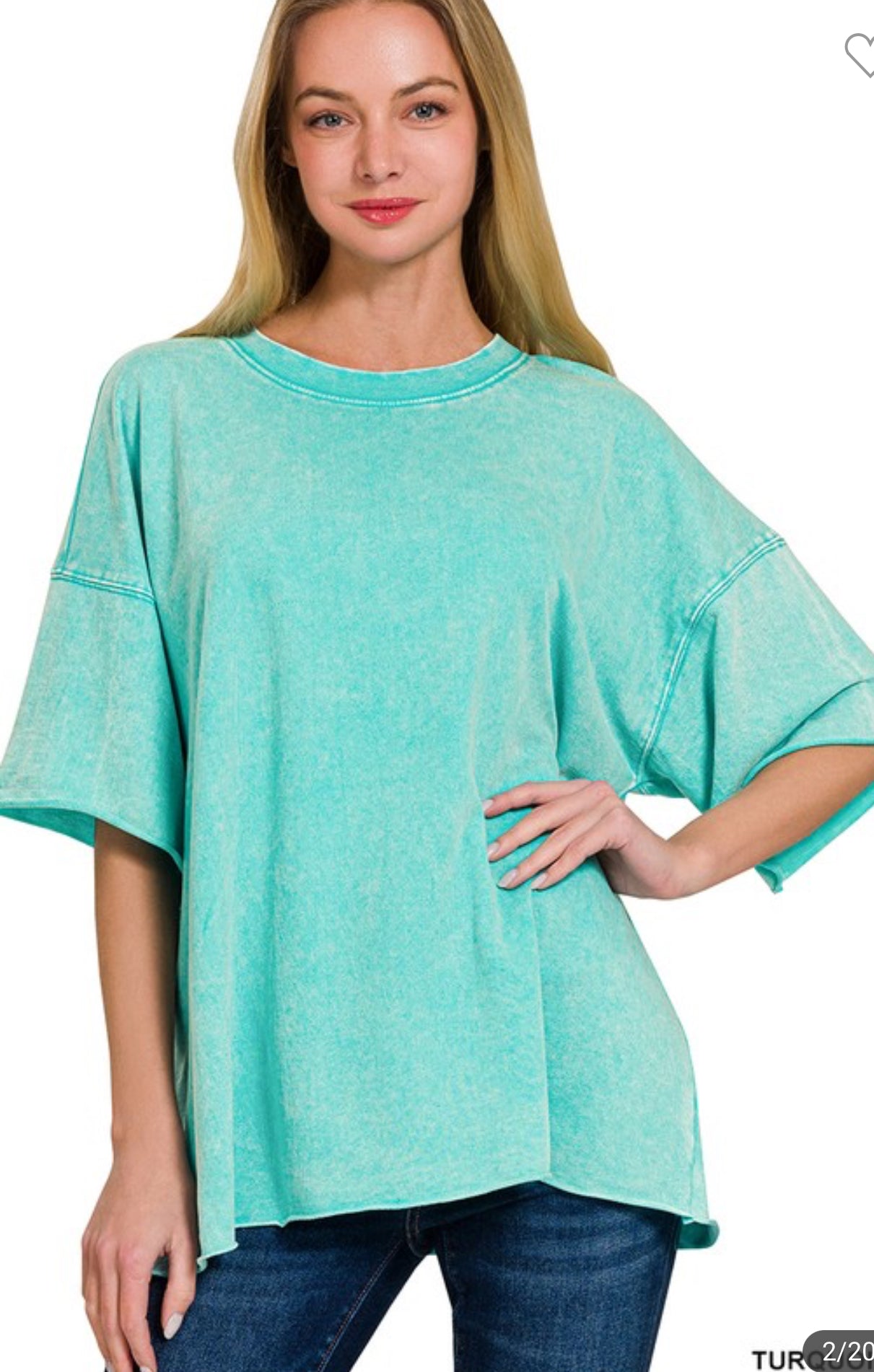 MIKA FRENCH TERRT DROP SHOULDER TEE