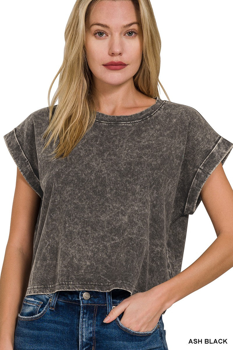 My Way Acid Wash Top