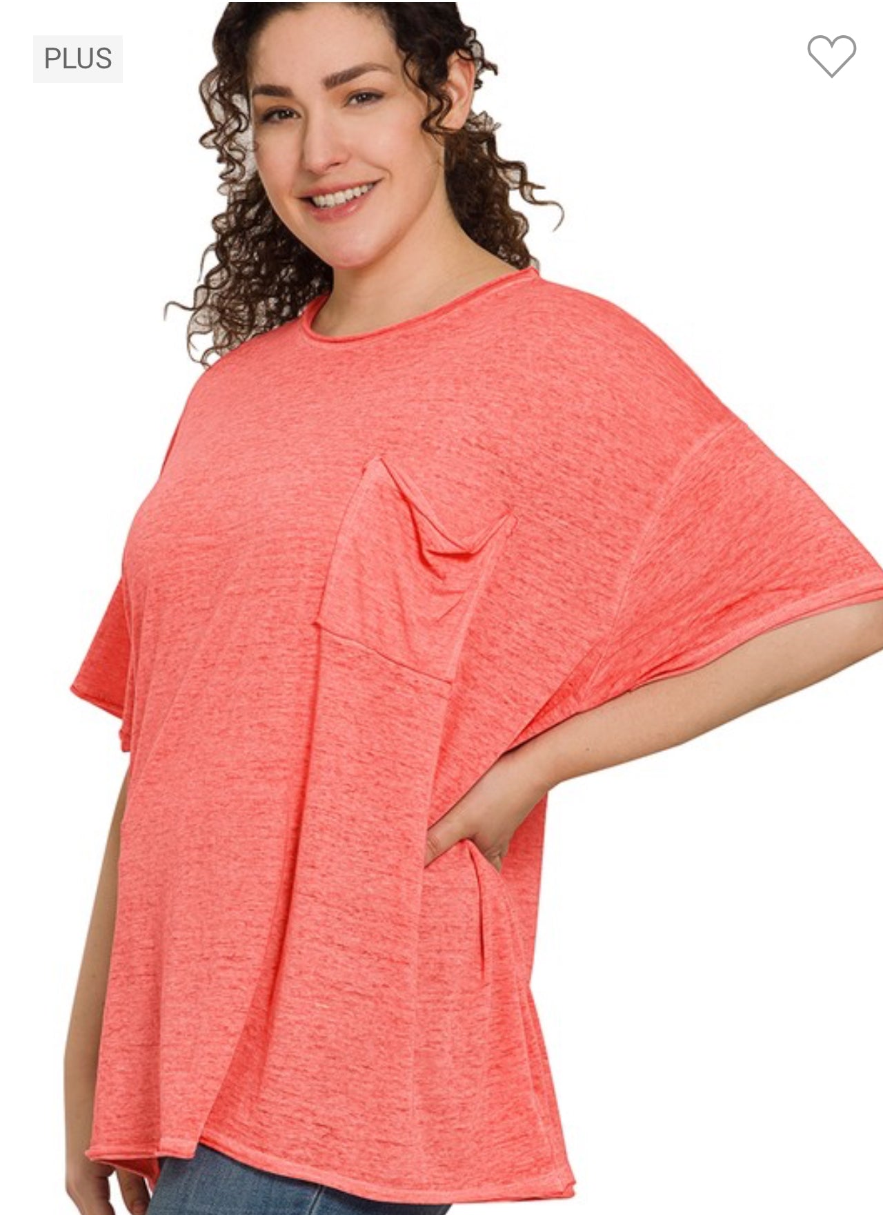 BELLA MALANGE BURNOUT TOP PLUS SIZE