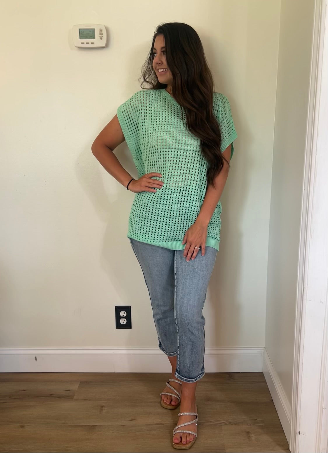LIGHTWEIGHT OPEN KNIT COVER UP