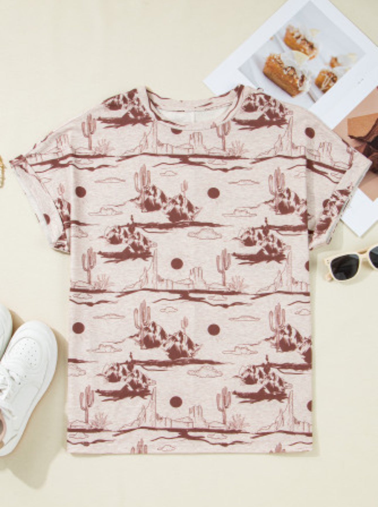 Desert Sand Print Short Sleeve Tee