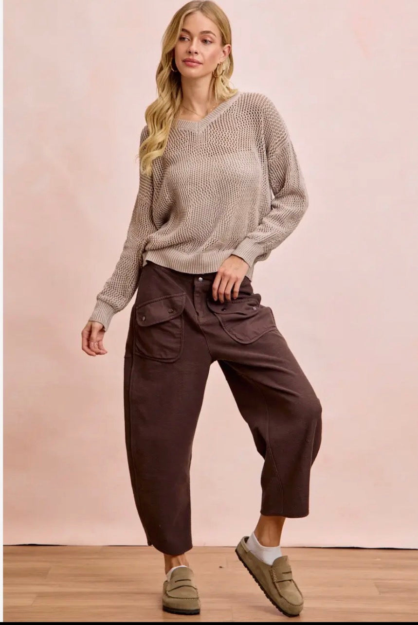 WASHED TERRY PANTS