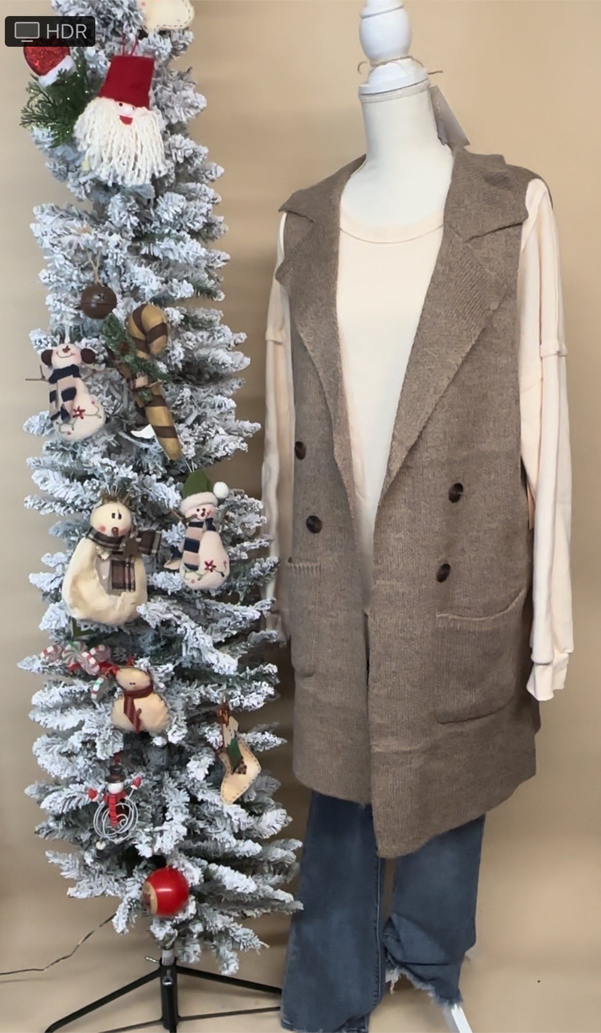 GRACEFUL SHORT SLEEVE LONG SWEATER VEST PLUS SIZE