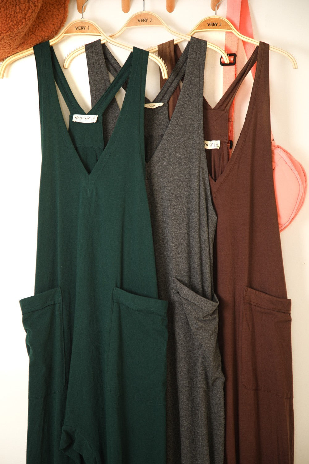 KICK BACK Casual Loose Fit Solid Knit Baggy Jumpsuit
