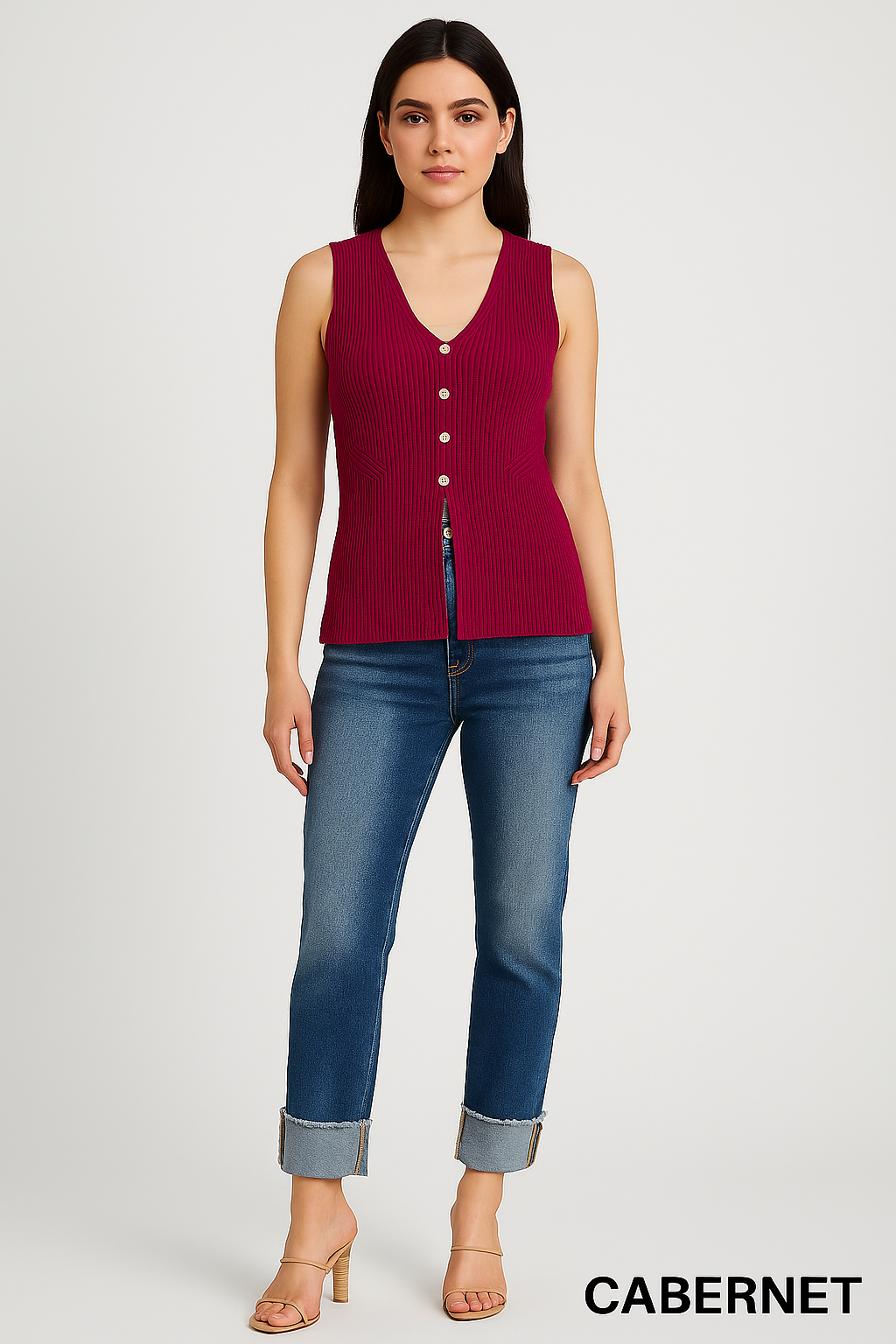 4 Buttons Sweater Vest