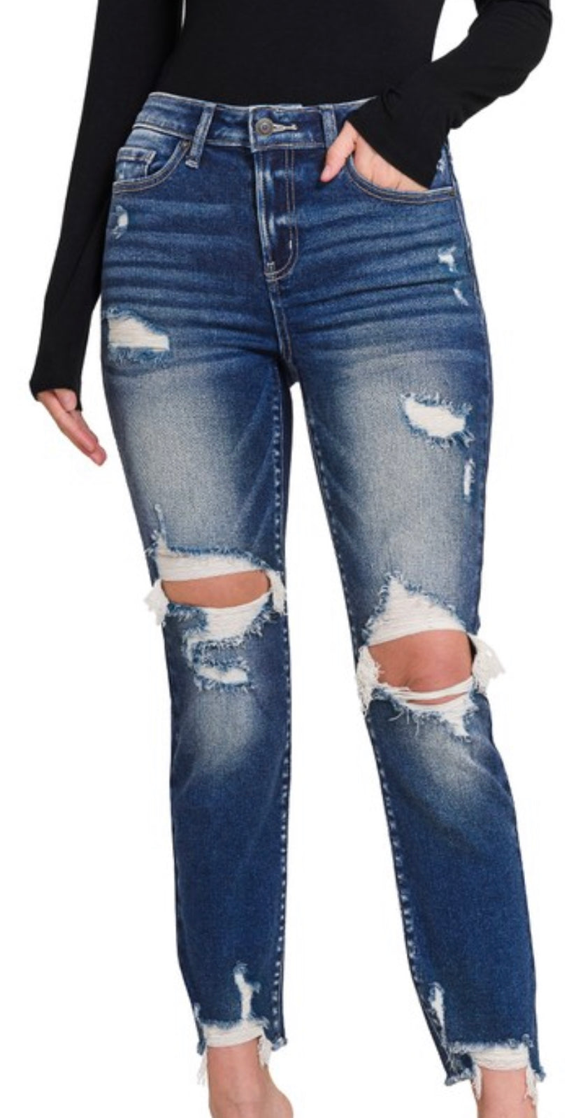 Rhettlee Distressed Ankle Skinny Jeans