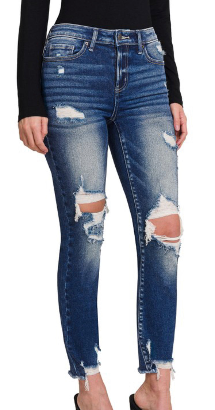 Rhettlee Distressed Ankle Skinny Jeans