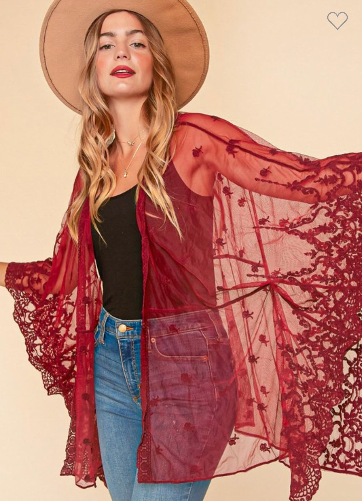 Going With the Flow Lace Kimono
