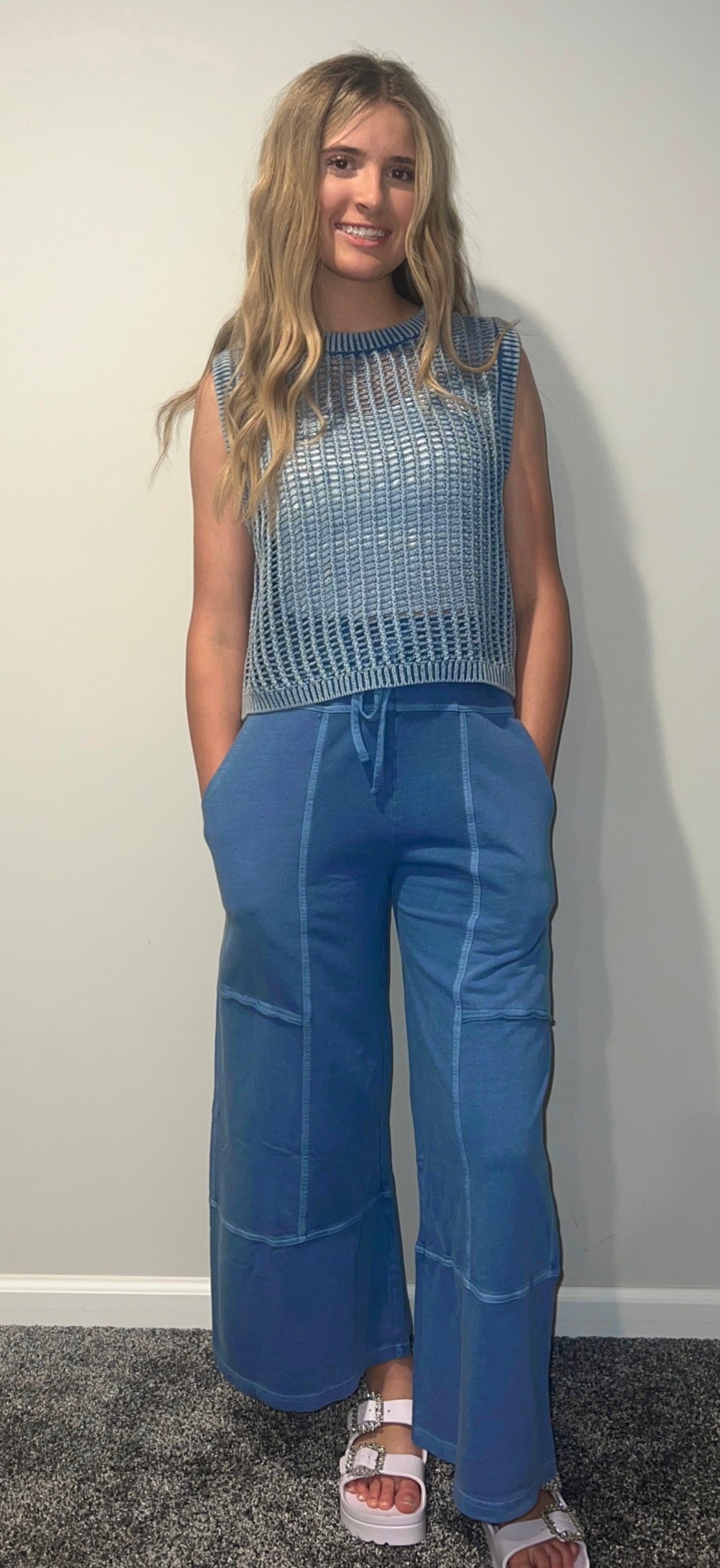French Terry washed Exposed Seam