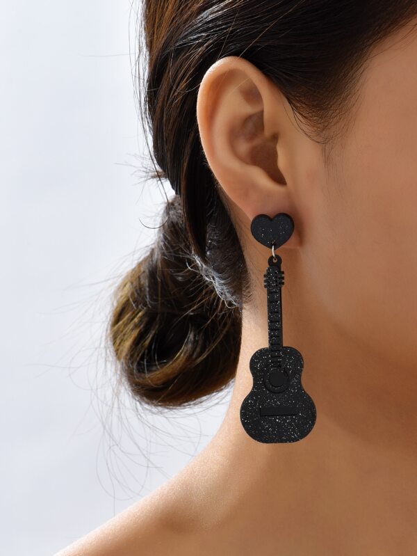 SPARKLY GUITAR EARRINGS