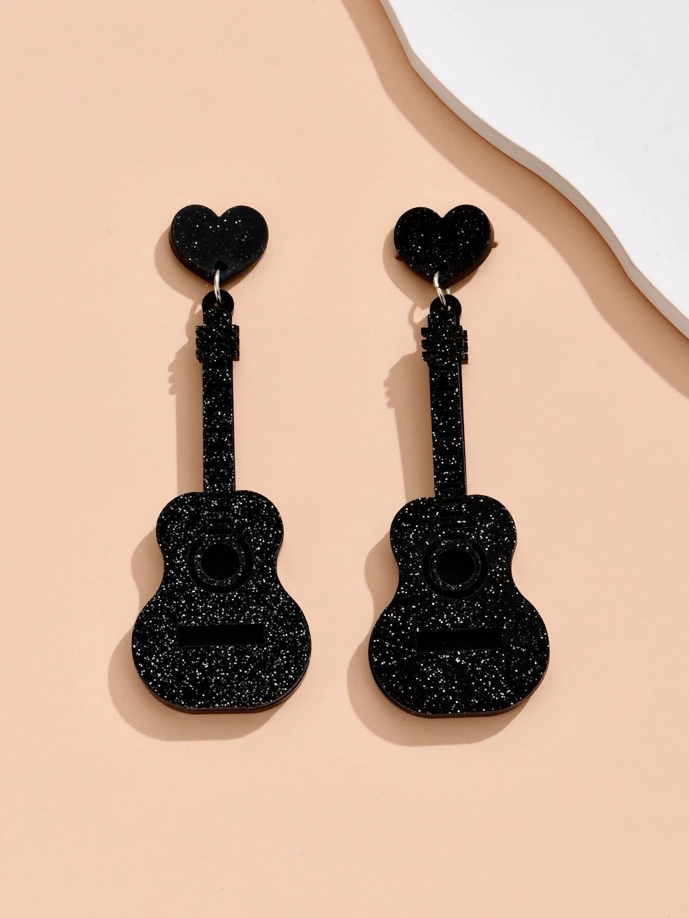 SPARKLY GUITAR EARRINGS