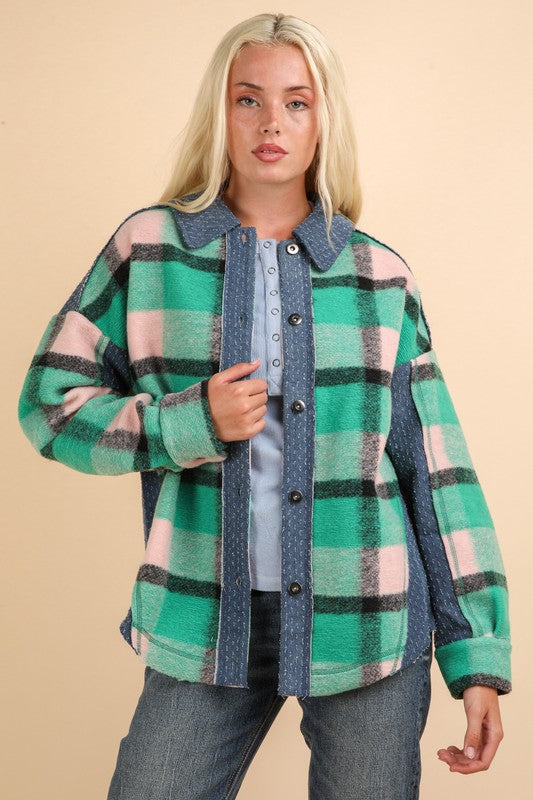 Cozy PLAID SHACKET