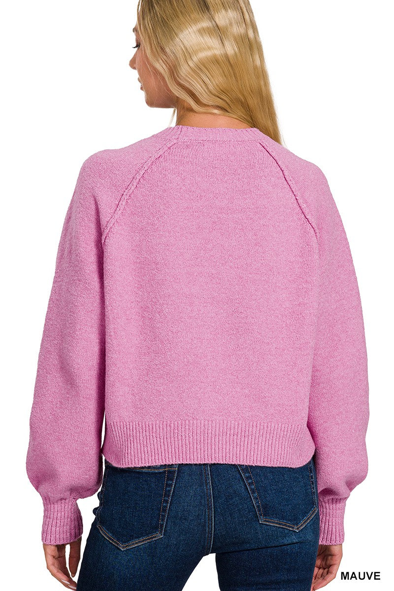 MELANGE RAGLAN SWEATER