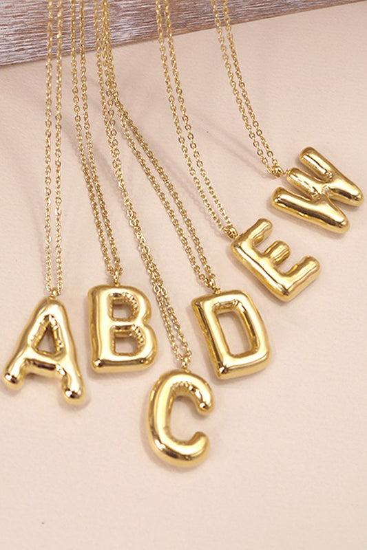 18K STAINLESS STEEL TARNISH FREE INITIAL NECKLACE