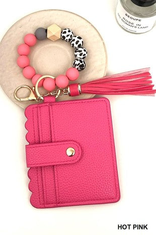 Beaded Bracelet Keychain Card Holder Wallet Beaded Bracelet Keychain Card Holder Wallet  U-264