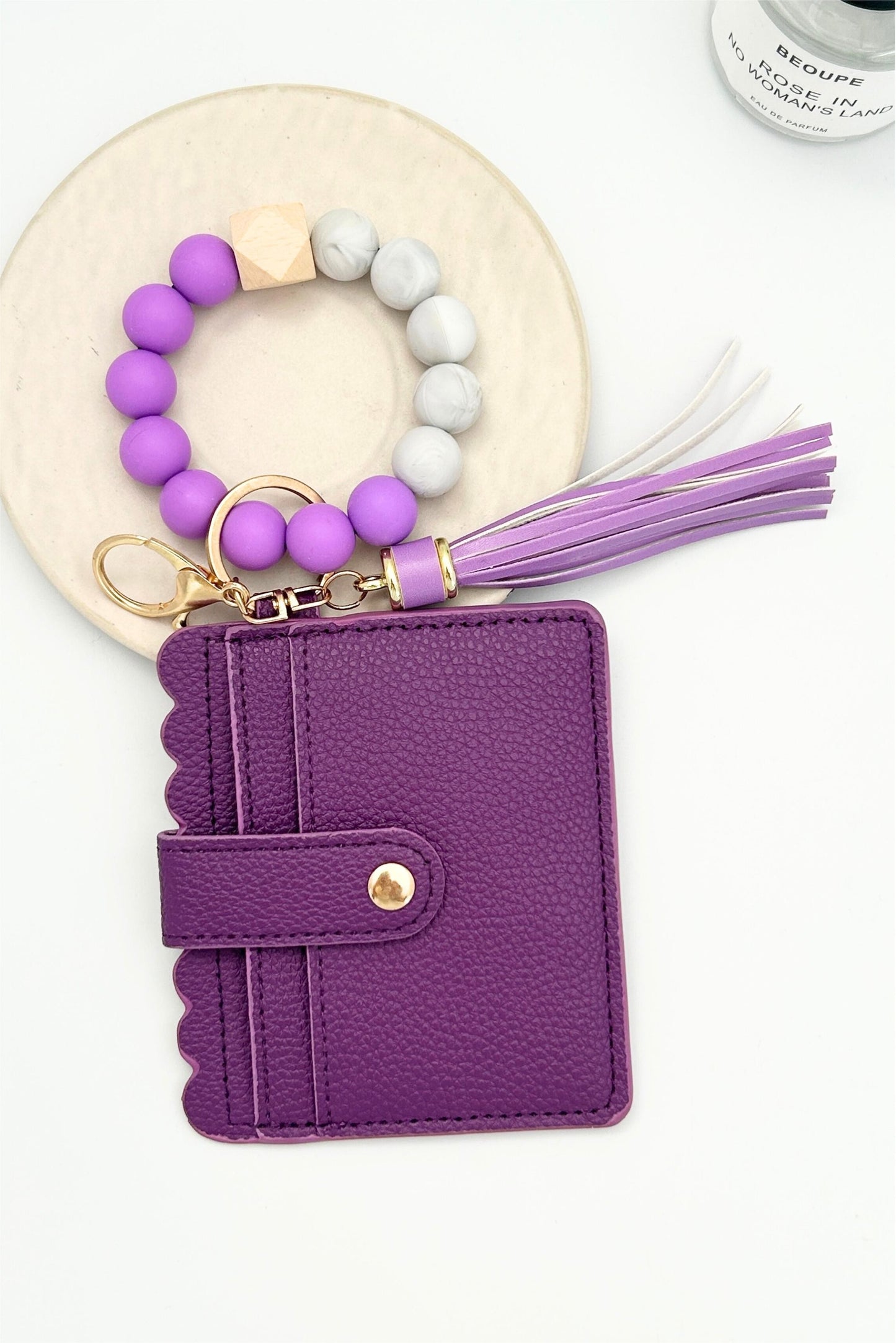 Beaded Bracelet Keychain Card Holder Wallet Beaded Bracelet Keychain Card Holder Wallet  U-264