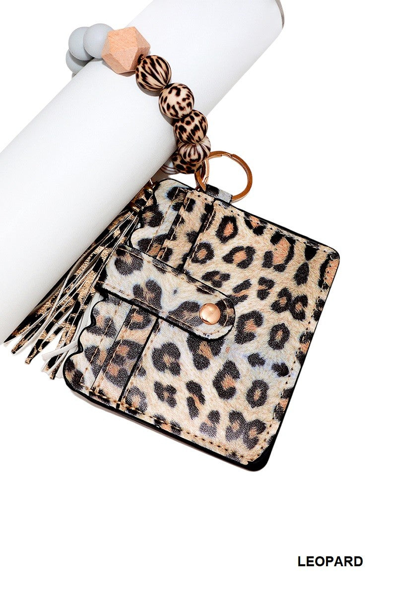 Beaded Bracelet Keychain Card Holder Wallet Beaded Bracelet Keychain Card Holder Wallet  U-264
