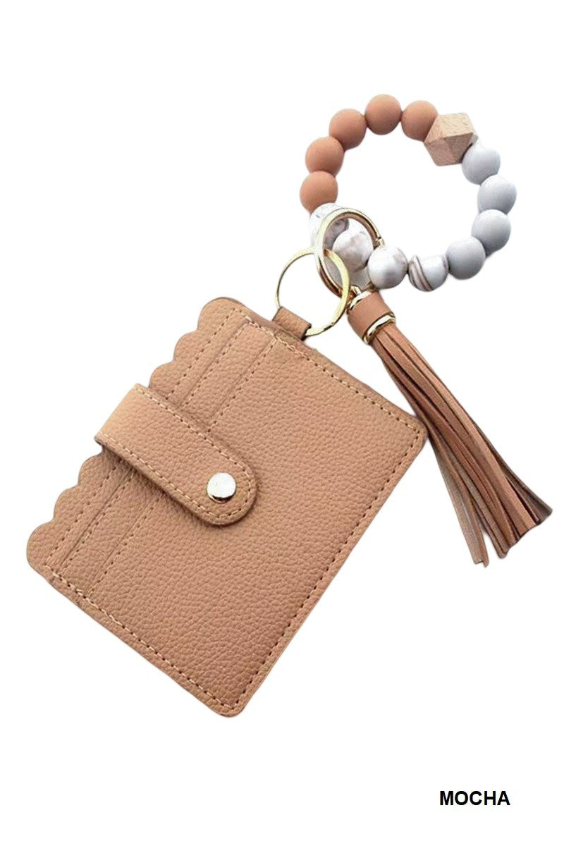 Beaded Bracelet Keychain Card Holder Wallet Beaded Bracelet Keychain Card Holder Wallet  U-264