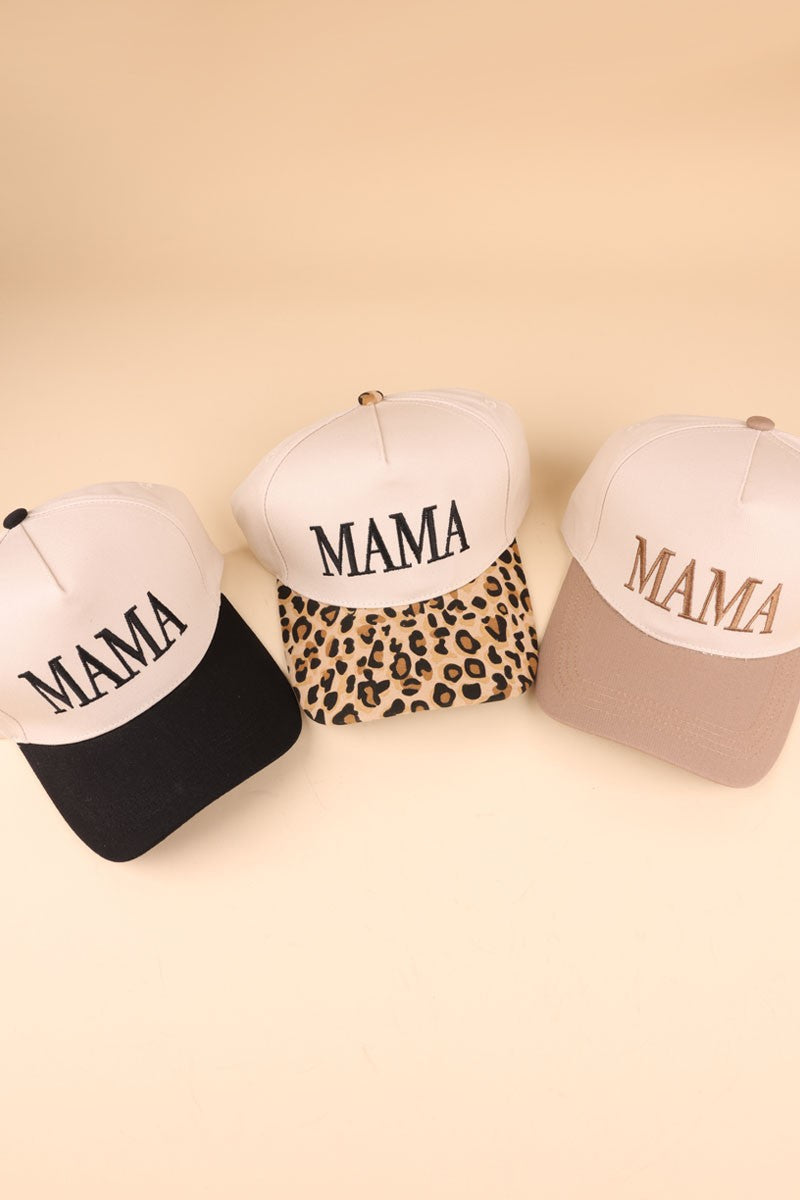 Mama Two Tone Canvas Cotton Cap