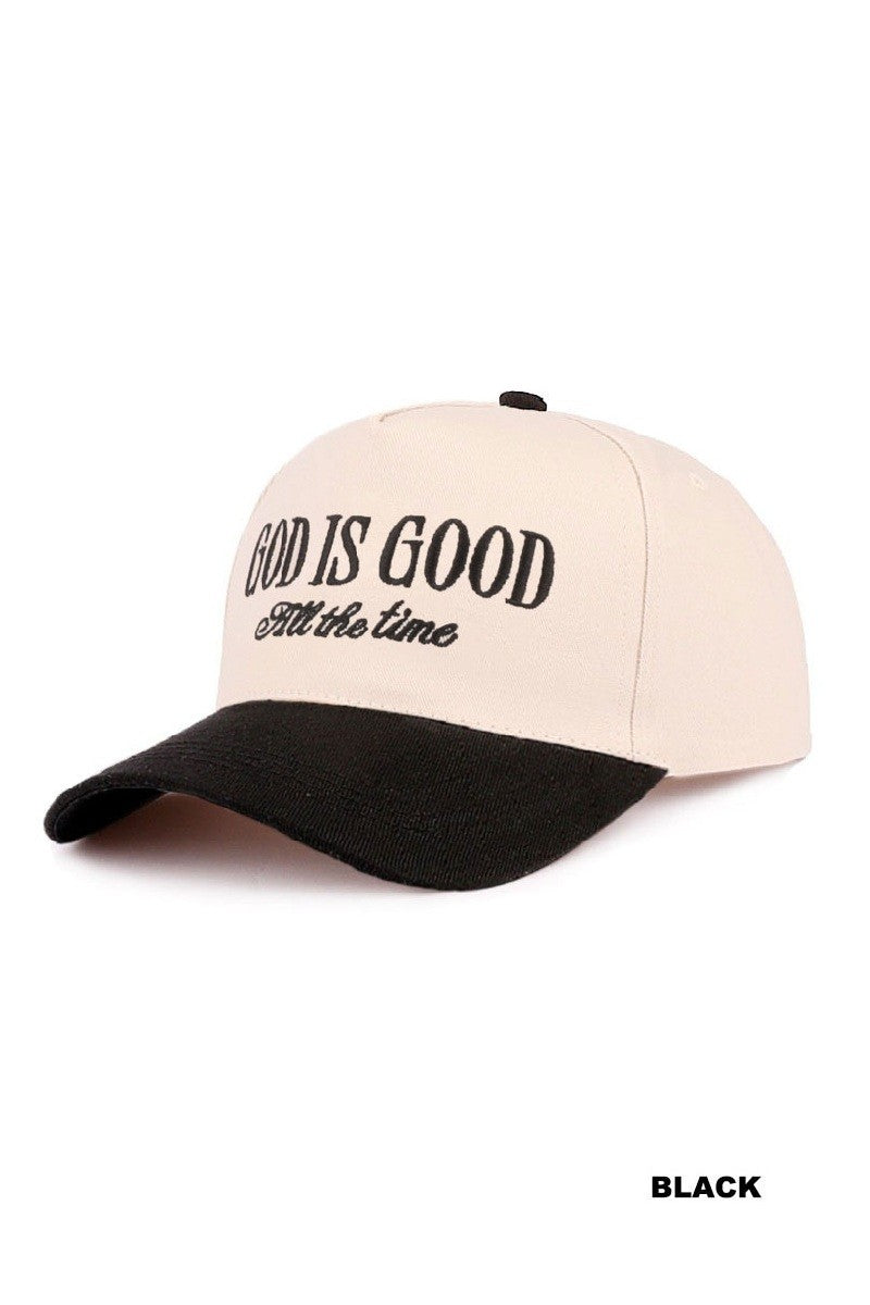 God Is Good All The Time Two-tone Canvas Cap