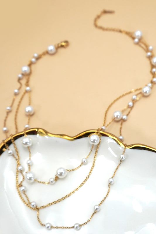 18k Stainless Steel Tarnish Free Layered Necklace