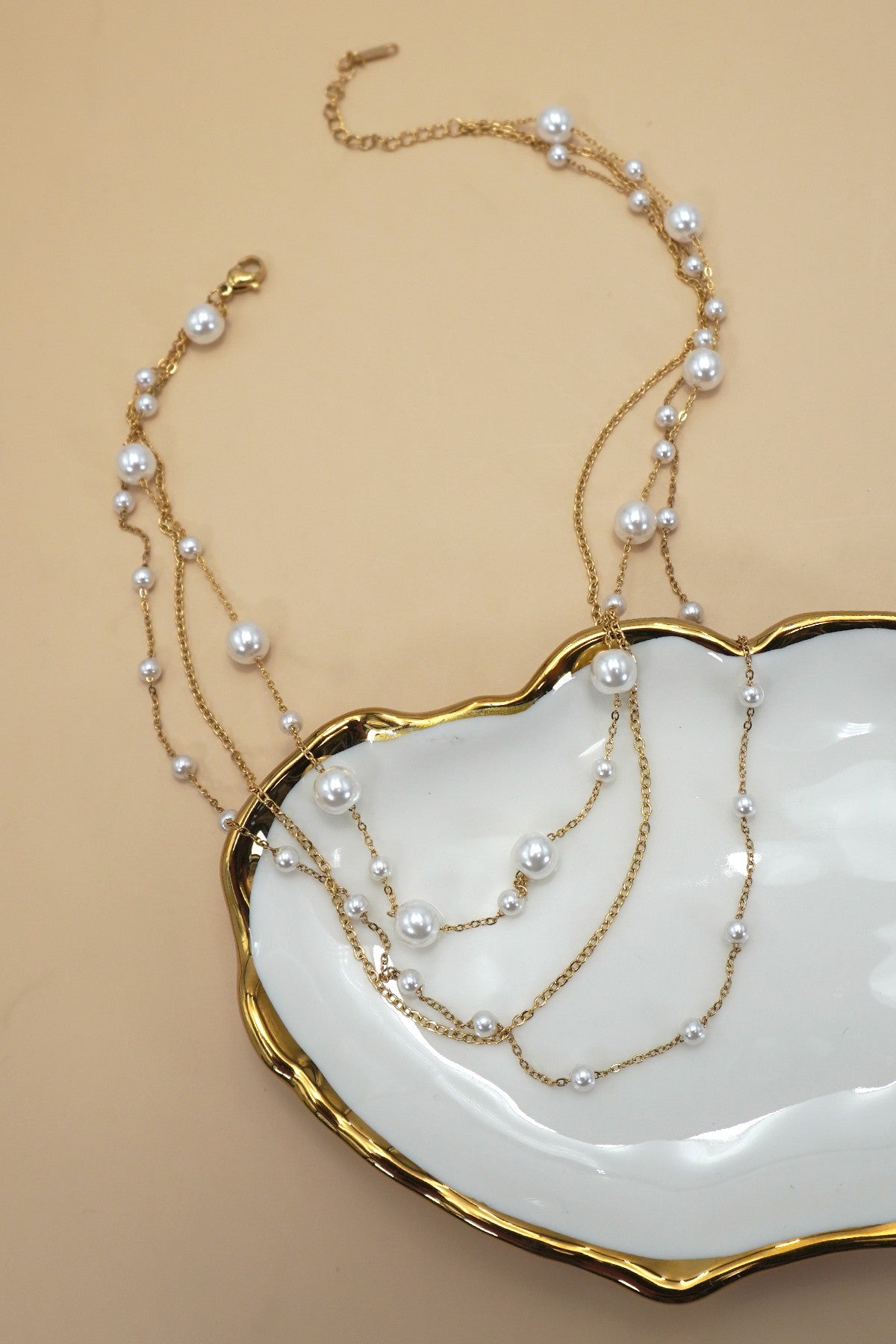 18k Stainless Steel Tarnish Free Layered Necklace