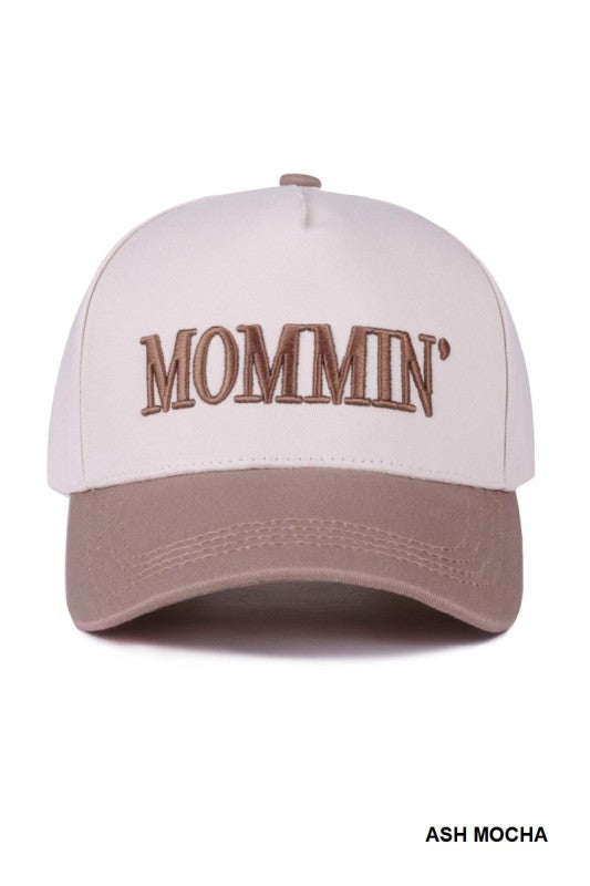 Mommin' Two Tone Canvas Cotton Cap