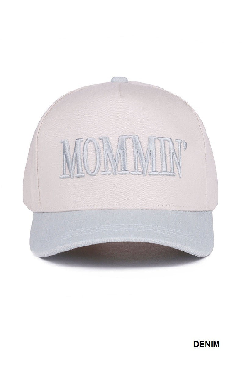 Mommin' Two Tone Canvas Cotton Cap