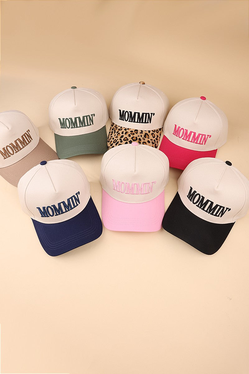 Mommin' Two Tone Canvas Cotton Cap