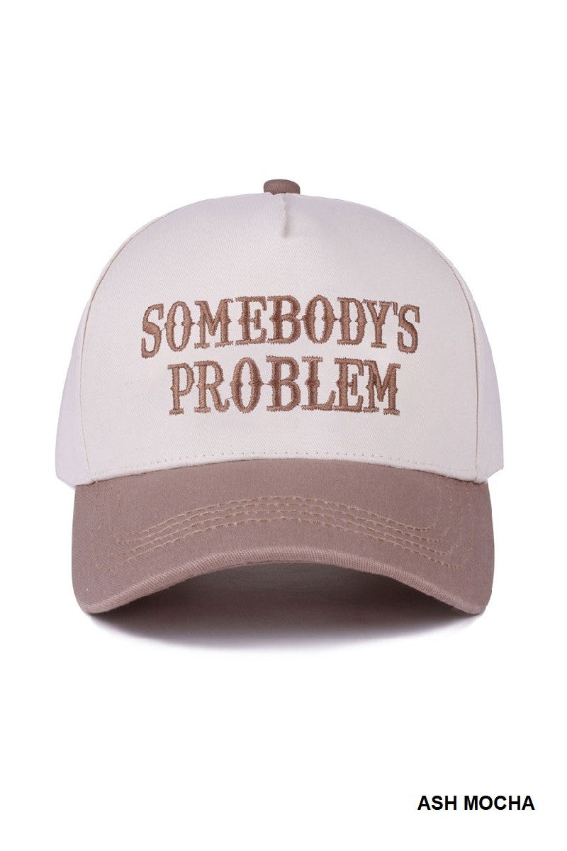 Somebody's Problem Two Tone Canvas Cotton Cap