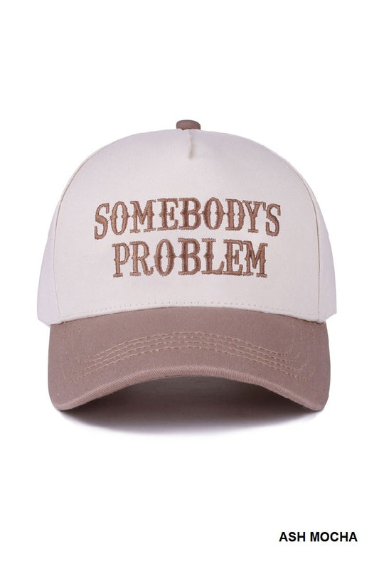 Somebody's Problem Two Tone Canvas Cotton Cap