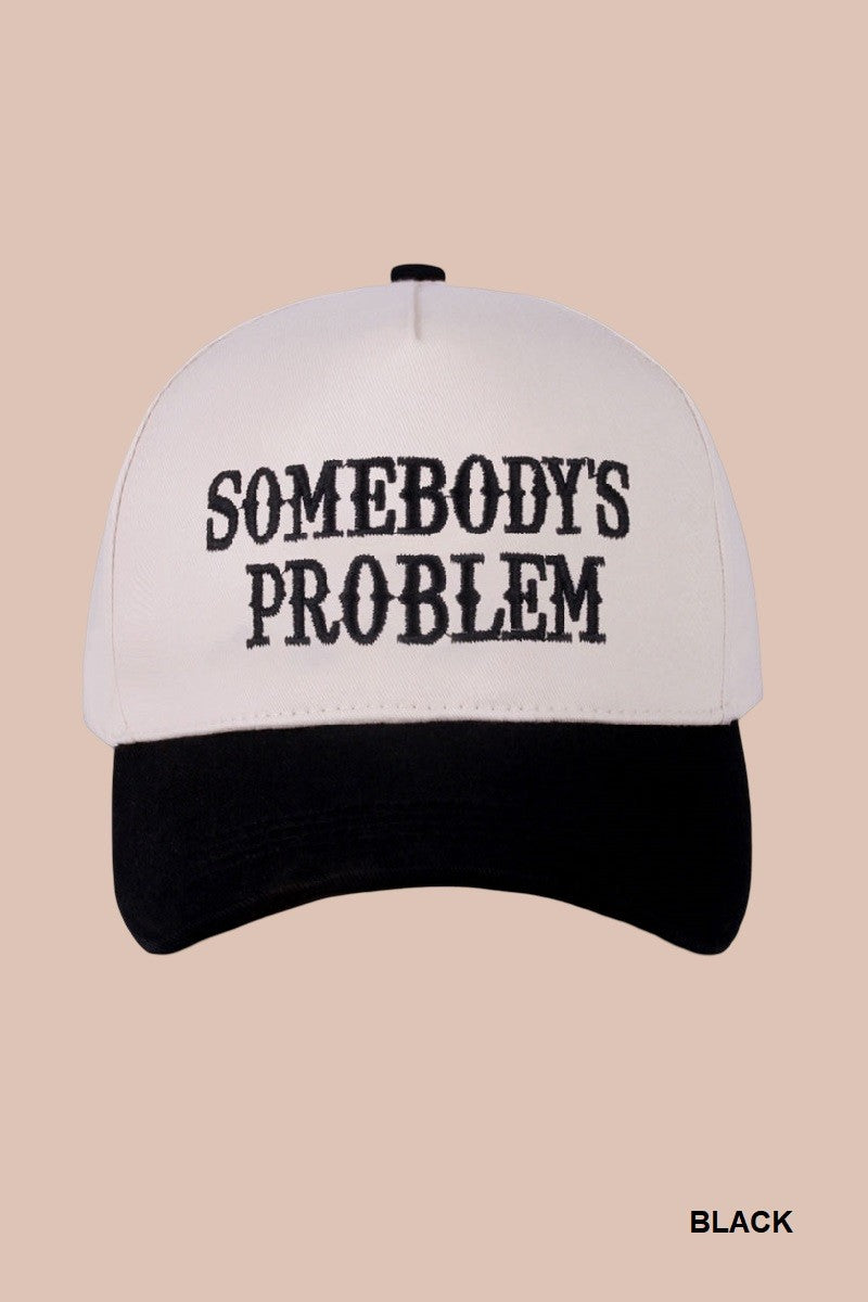 Somebody's Problem Two Tone Canvas Cotton Cap