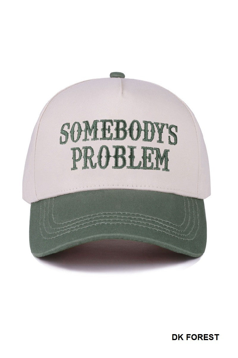 Somebody's Problem Two Tone Canvas Cotton Cap