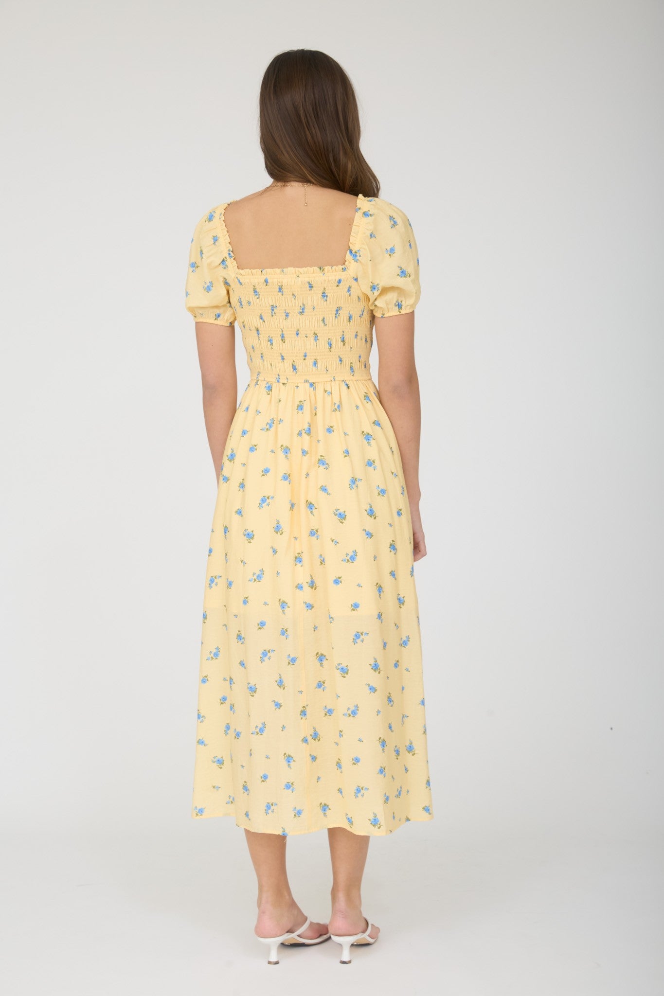 BUTTERY  YELLOW SMOCKED DRESS