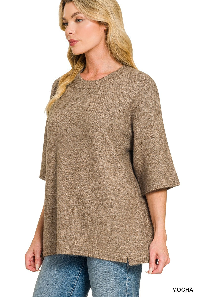 Short Sleeve Oversized Sweater