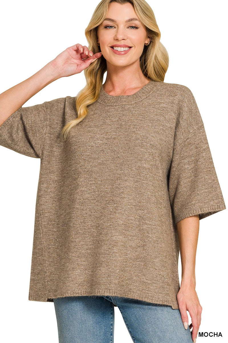 Short Sleeve Oversized Sweater